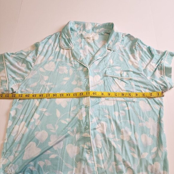 Kate Spade New York pajama top only sz XL short sleeve button up clouds - Picture 9 of 10